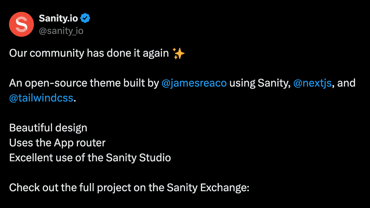 Sanity Shoutout